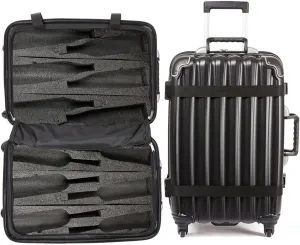 VinGardeValise Grande Wine Suitcase  12-Bottle Travel Luggage, TSA-Approved, Durable Hard Shell, Shockproof Foam, Secure Bottle Protection for Enthusiasts & Collectors