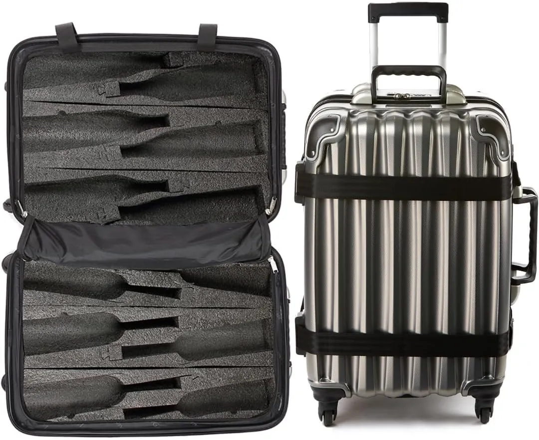 VinGardeValise Grande Wine Suitcase  12-Bottle Travel Luggage, TSA-Approved, Durable Hard Shell, Shockproof Foam, Secure Bottle Protection for Enthusiasts & Collectors