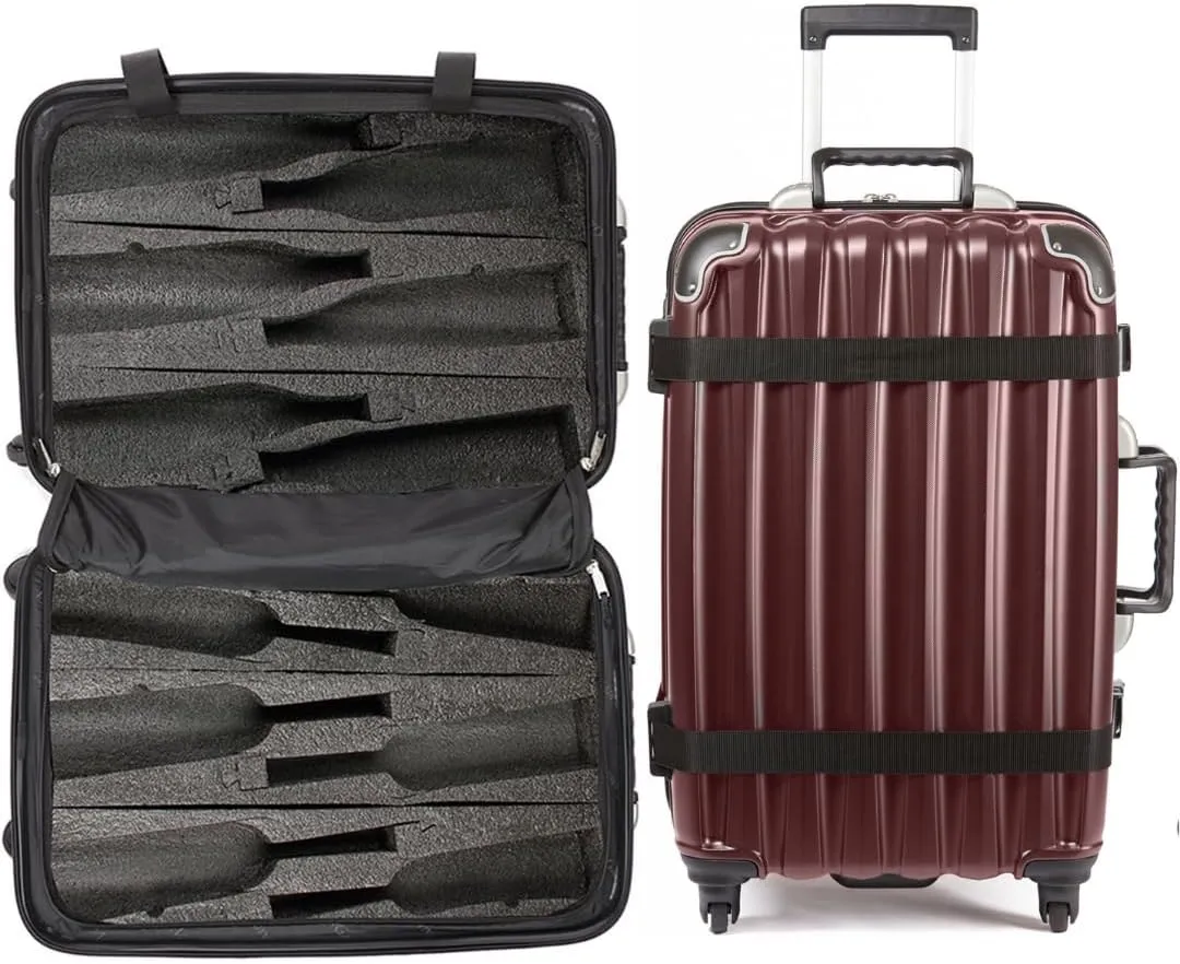 VinGardeValise Grande Wine Suitcase  12-Bottle Travel Luggage, TSA-Approved, Durable Hard Shell, Shockproof Foam, Secure Bottle Protection for Enthusiasts & Collectors