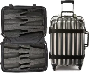 VinGardeValise Grande Wine Suitcase  12-Bottle Travel Luggage, TSA-Approved, Durable Hard Shell, Shockproof Foam, Secure Bottle Protection for Enthusiasts & Collectors