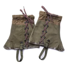 Vintage Italian Military Gaiters W/ Elastic Cuff
