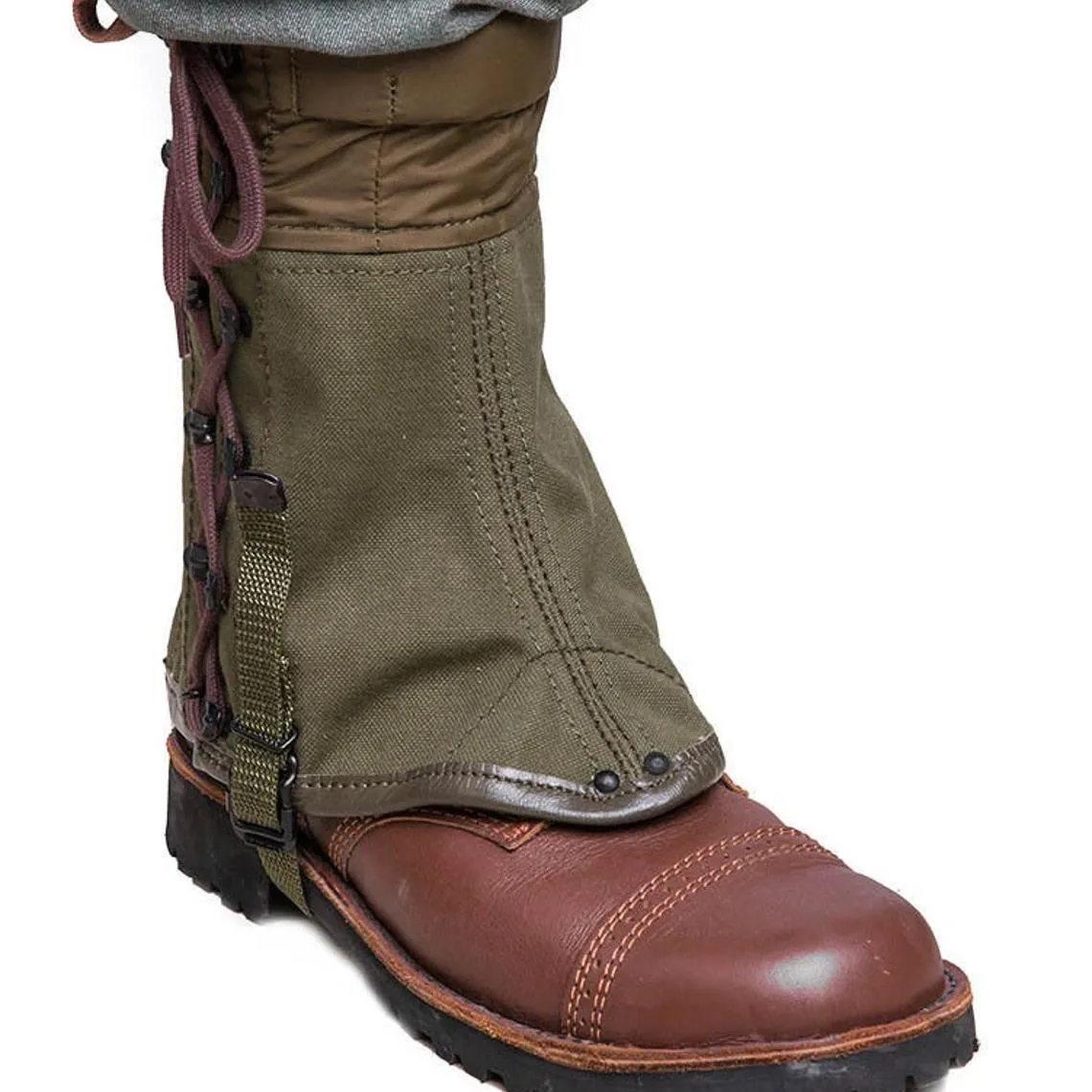 Vintage Italian Military Gaiters W/ Elastic Cuff