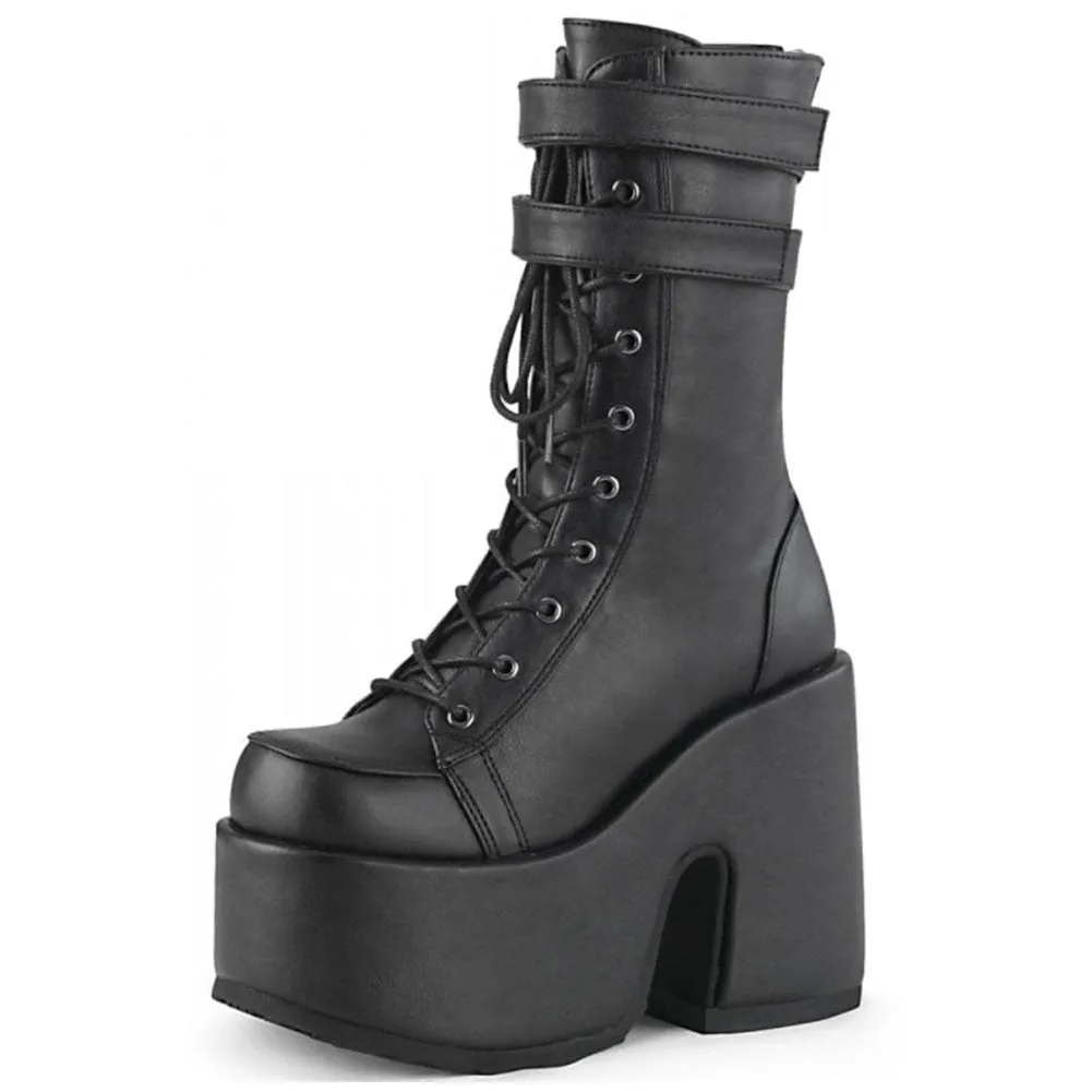 Wenkouban Big Size 35-43 Brand New Ladies High Platform Sandals Ankle Strap Thick High Heels Women's Sandals Gothic Cosplay Shoes Woman