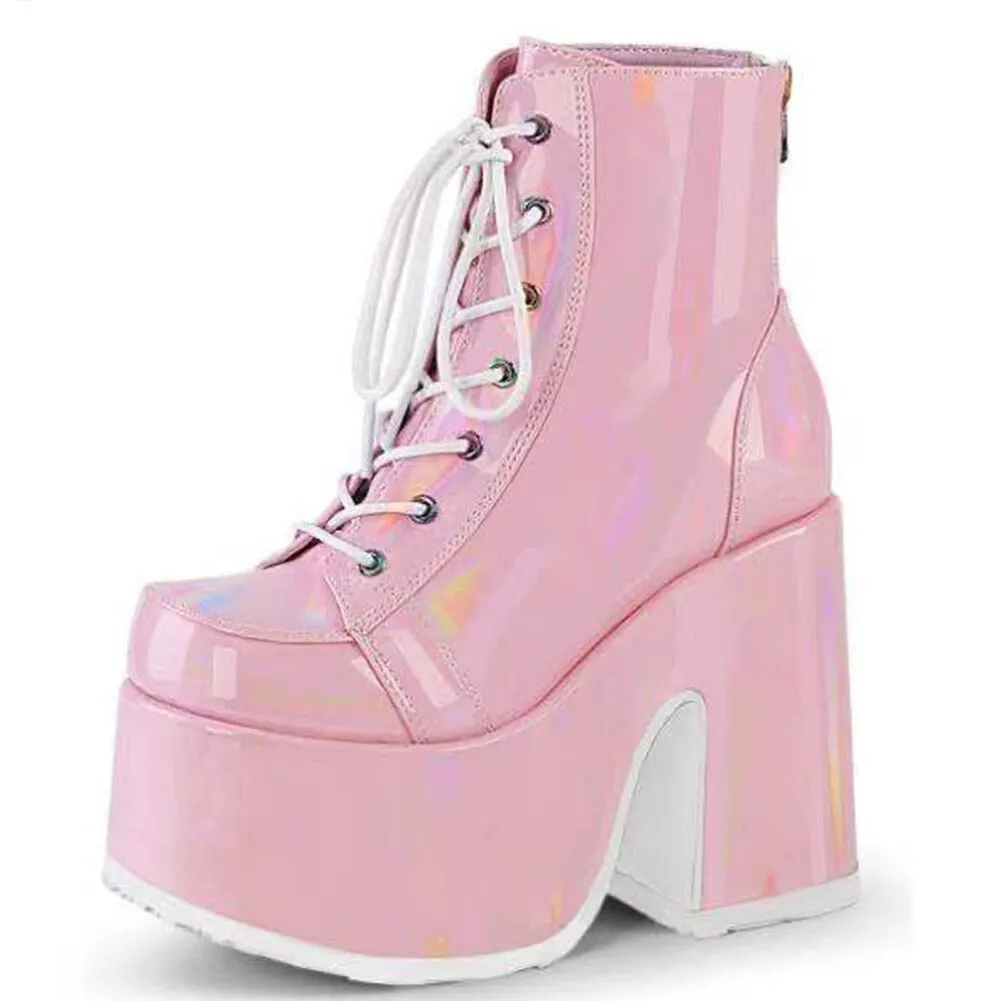 Wenkouban Big Size 35-43 Brand New Ladies High Platform Sandals Ankle Strap Thick High Heels Women's Sandals Gothic Cosplay Shoes Woman