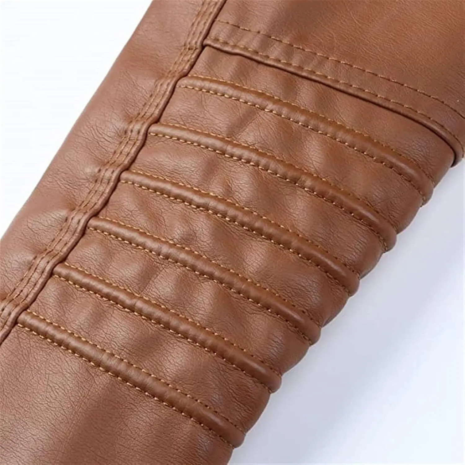 Women's Faux Leather Jacket, Zip Up Motorcycle Short PU Moto Biker Outwear Fitted Slim Coat