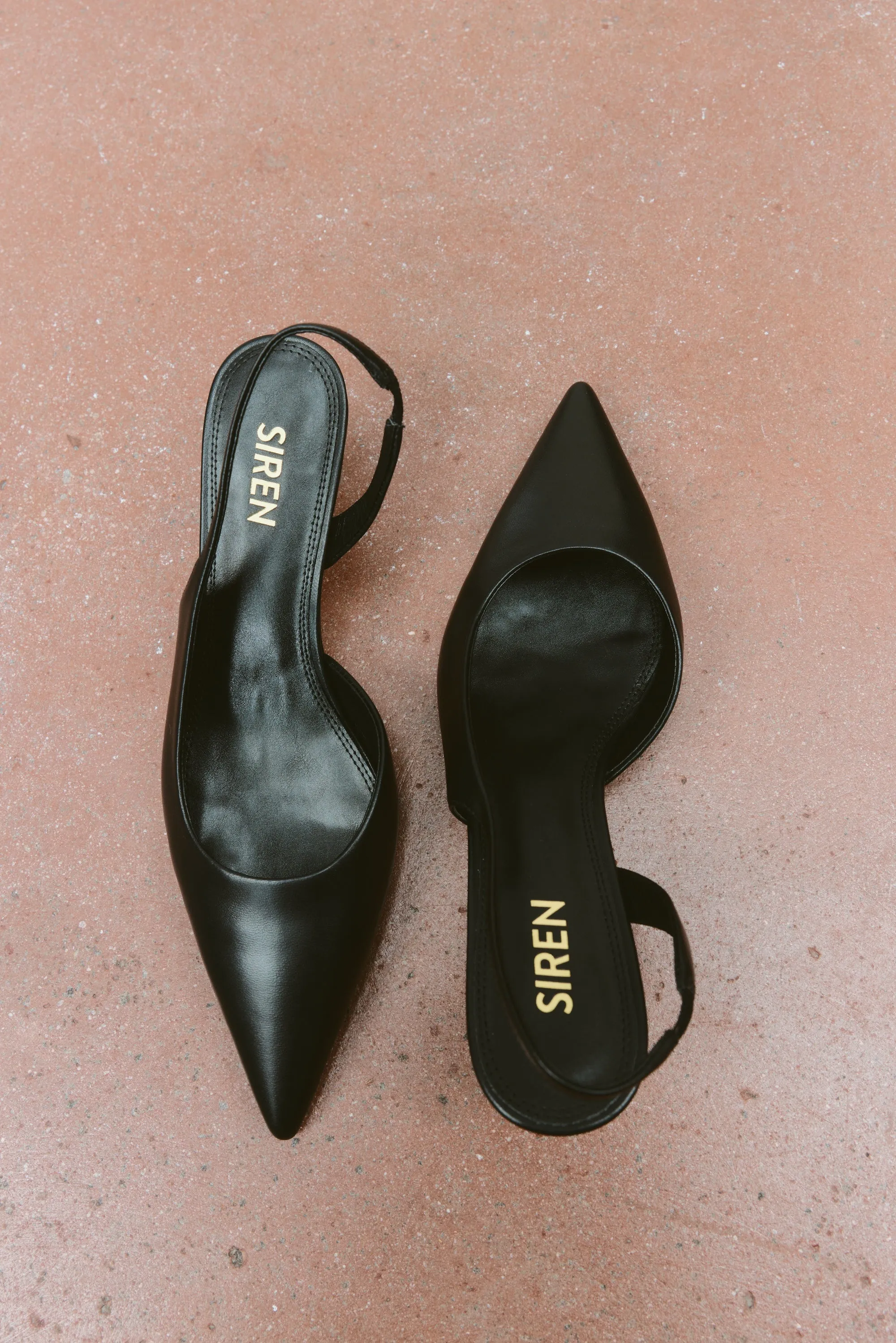 Yoselyn Dorsay Slingbacks - Black Leather
