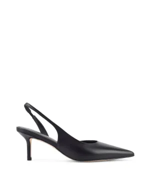 Yoselyn Dorsay Slingbacks - Black Leather