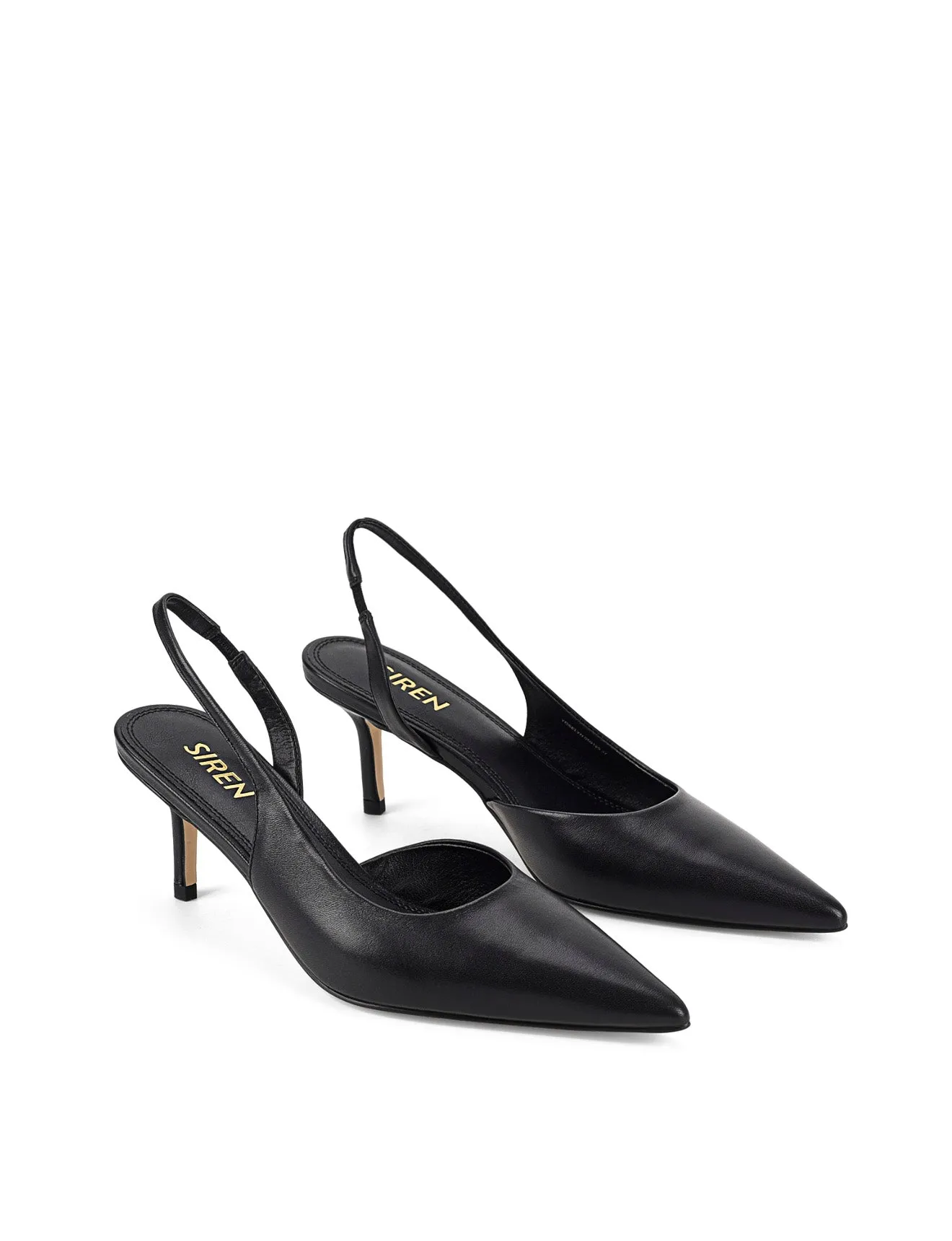 Yoselyn Dorsay Slingbacks - Black Leather