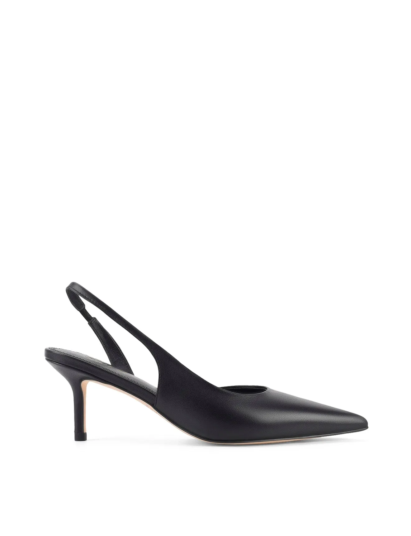 Yoselyn Dorsay Slingbacks - Black Leather