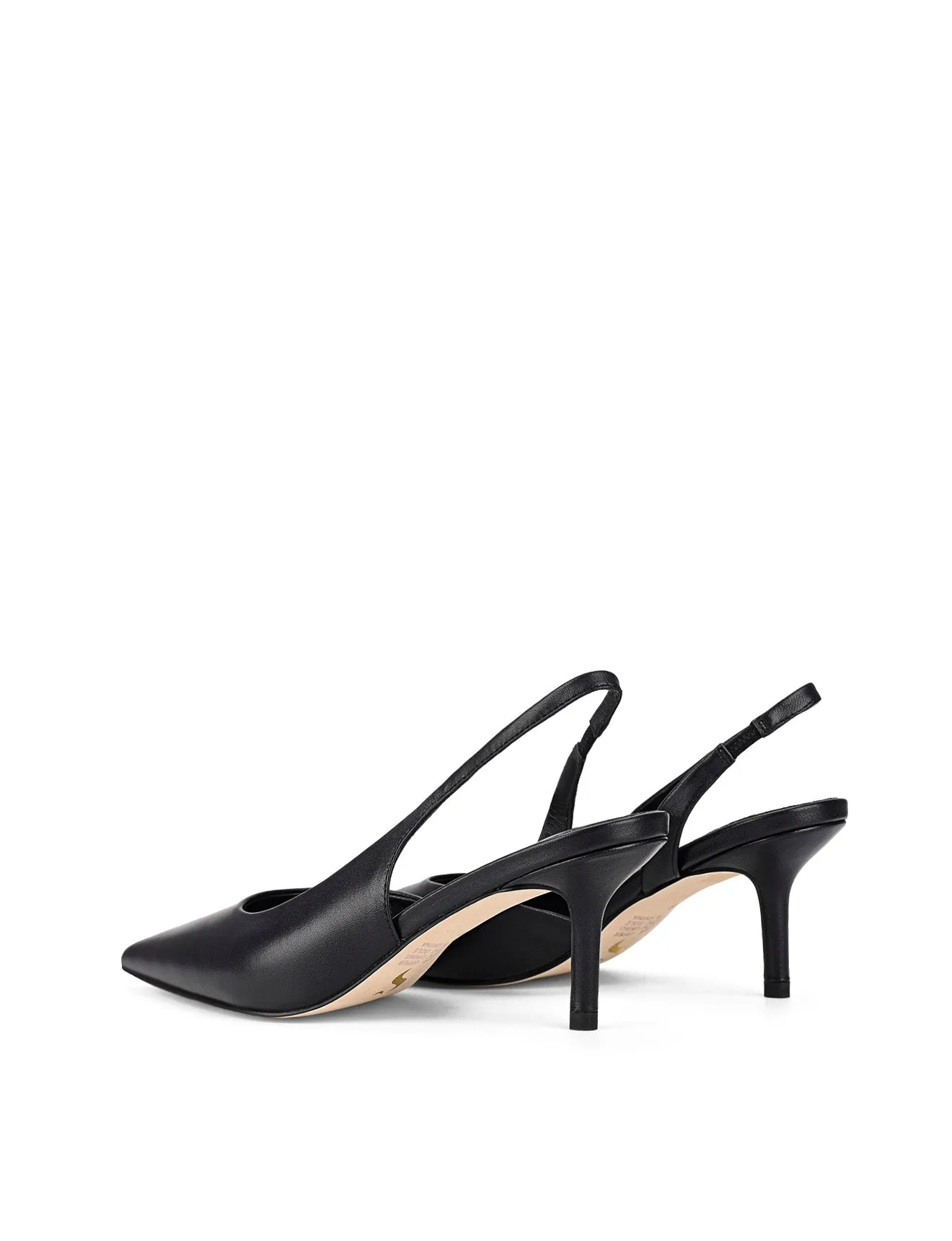 Yoselyn Dorsay Slingbacks - Black Leather